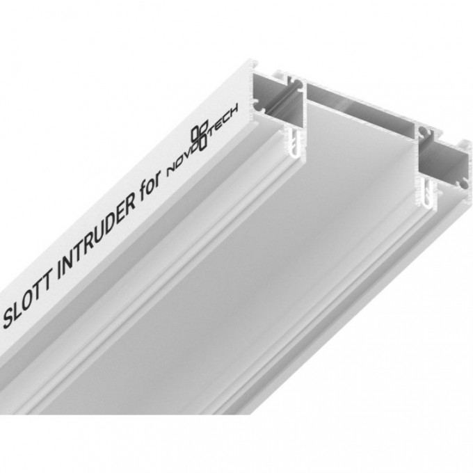 Интрудер (профиль) для встраивания однофазного трека в натяжной потолок NOVOTECH 135192 NT23 000 белый, 2м IP20 NV-135192